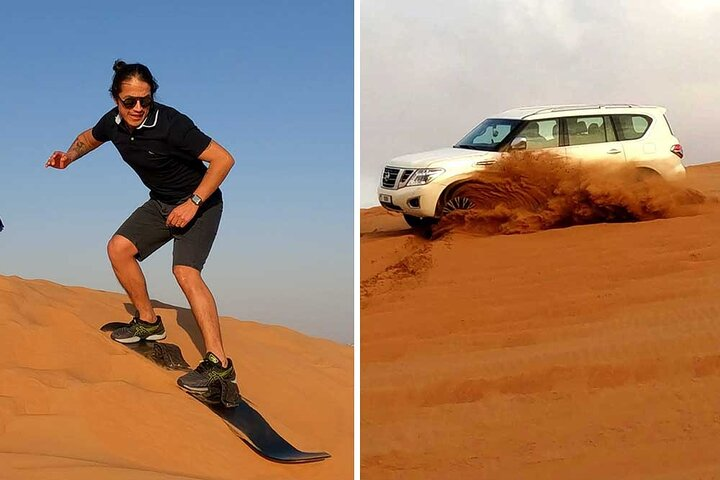 Experience the rush of sand surfing and off-roading in Dubai's stunning red desert. Embrace the thrill of adventure amid golden dunes and scenic landscapes perfect for memory-making.